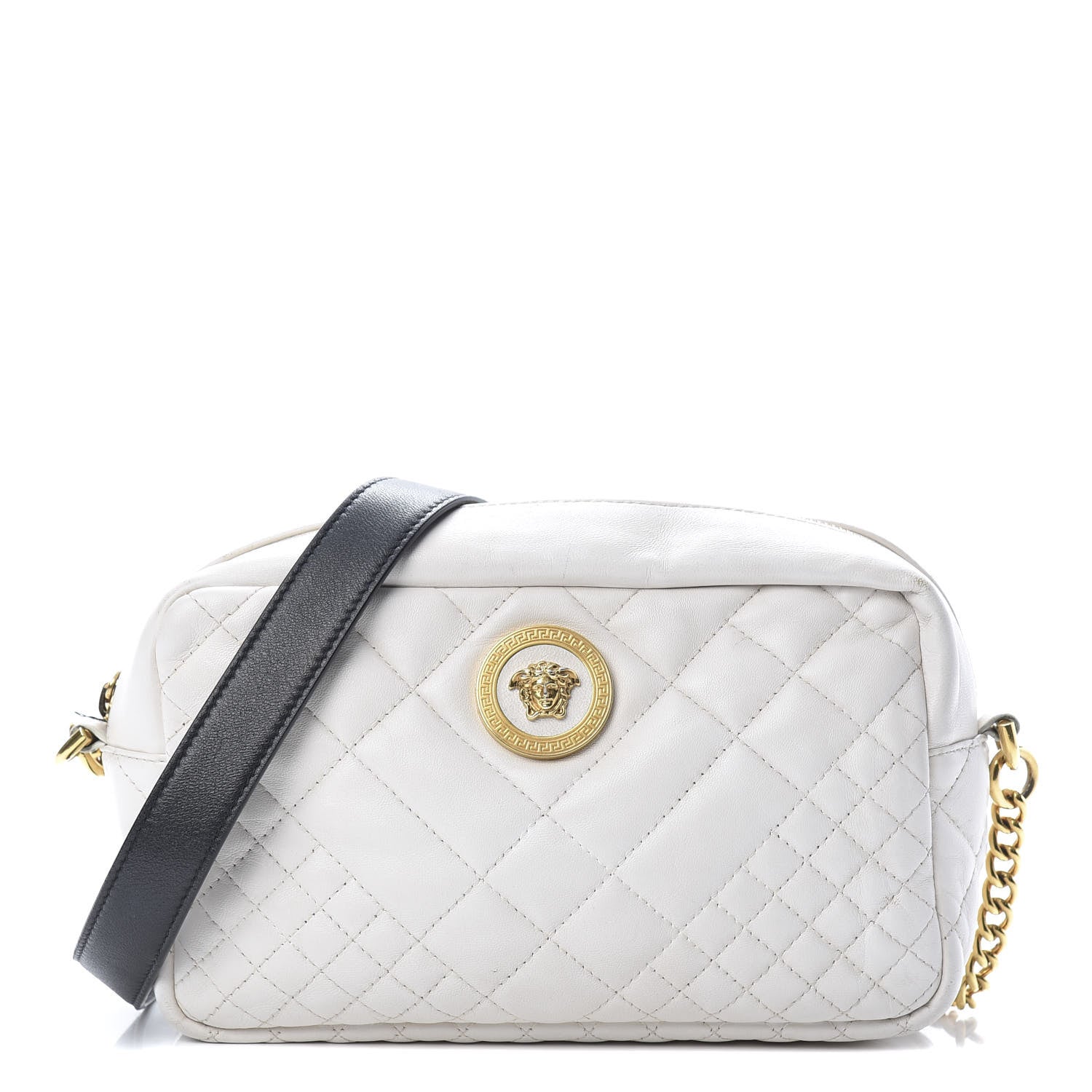 Versace Nappa Quilted Medusa Tribute Camera Bag White 1 of 15