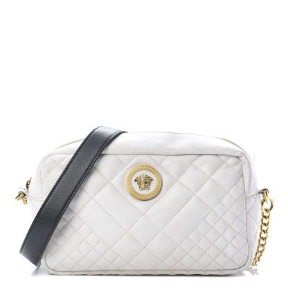 Versace Nappa Quilted Medusa Tribute Camera Bag White 1 of 15