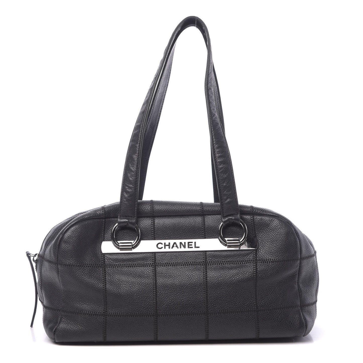 Caviar Square Stitched Tote Black