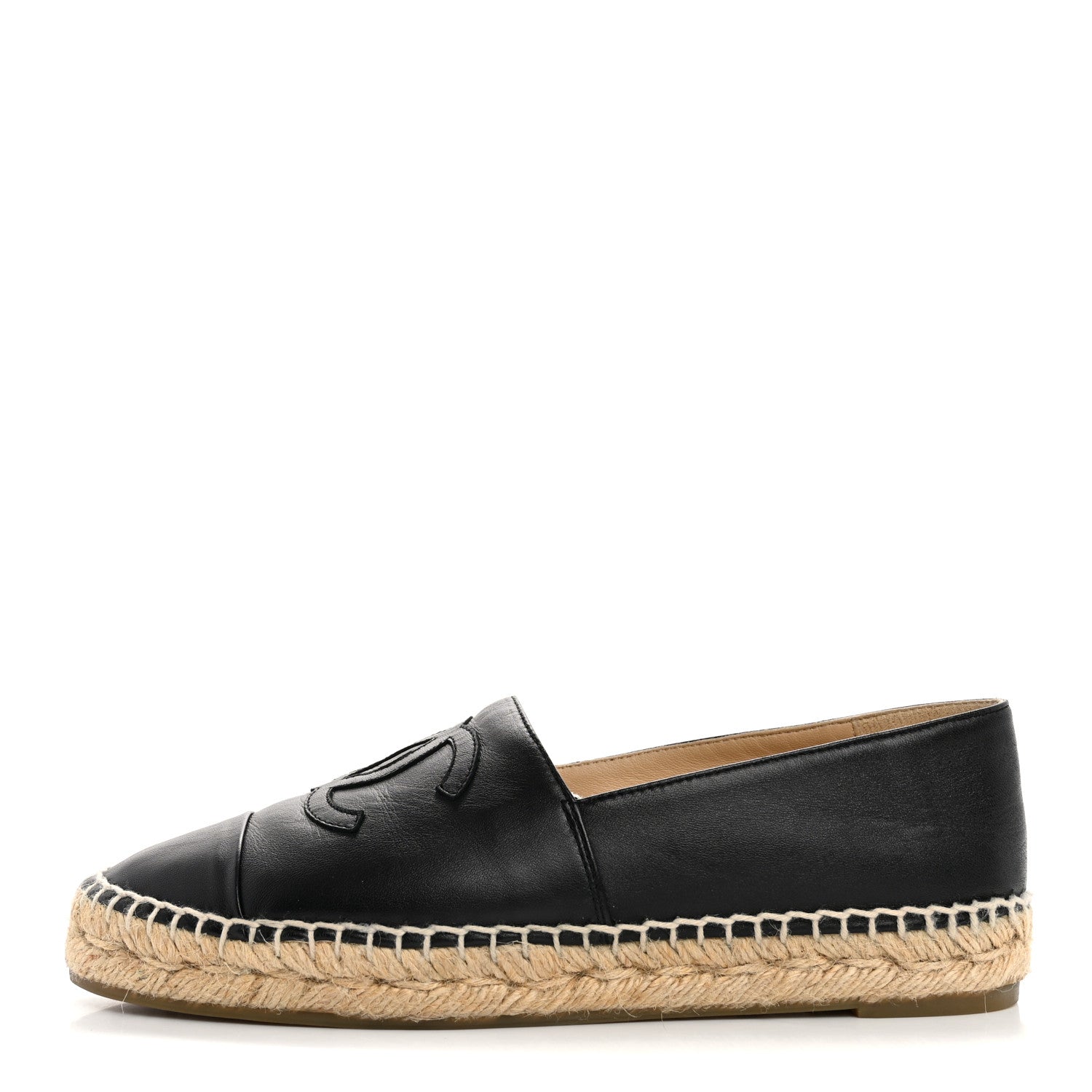 Chanel Lambskin CC Espadrilles 37 Black 1 of 10
