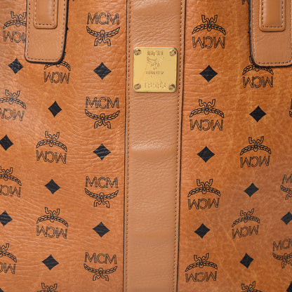 MCM Visetos Large Liz Reversible Shopper Tote Cognac 11 of 23