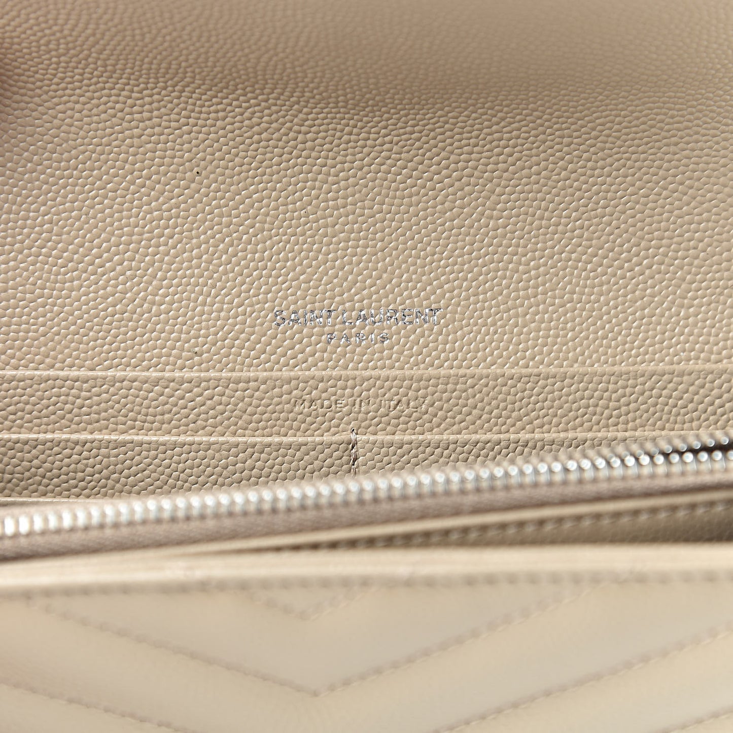 Grain De Poudre Matelasse Chevron Monogram Flap Wallet Famme
