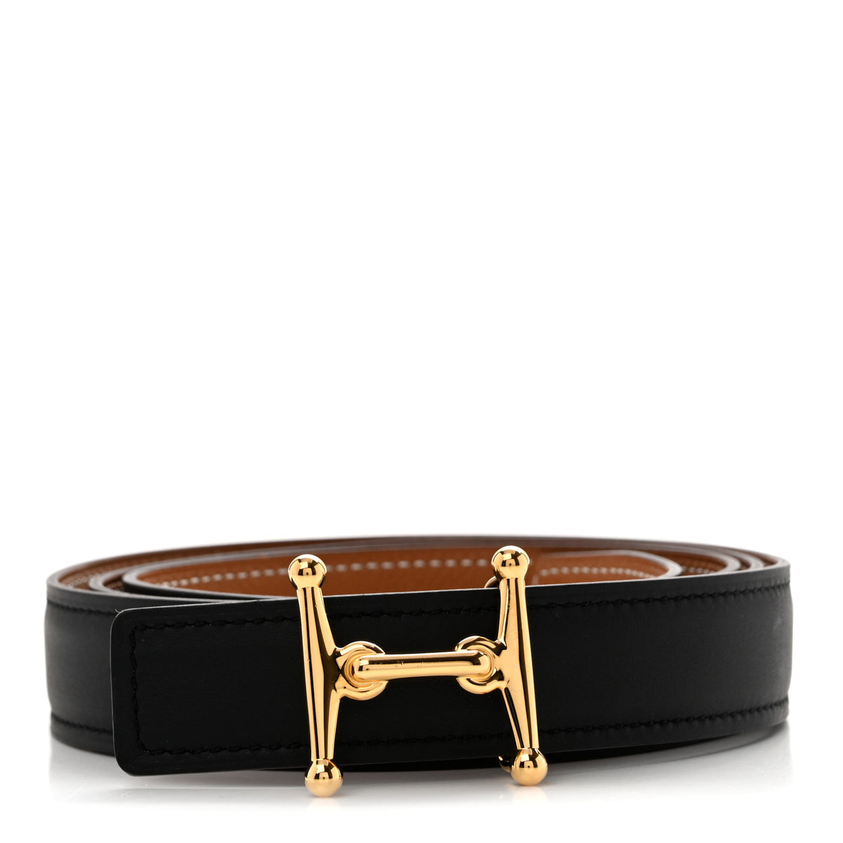 Epsom Swift 24mm Mors H Belt 100 Black Gold