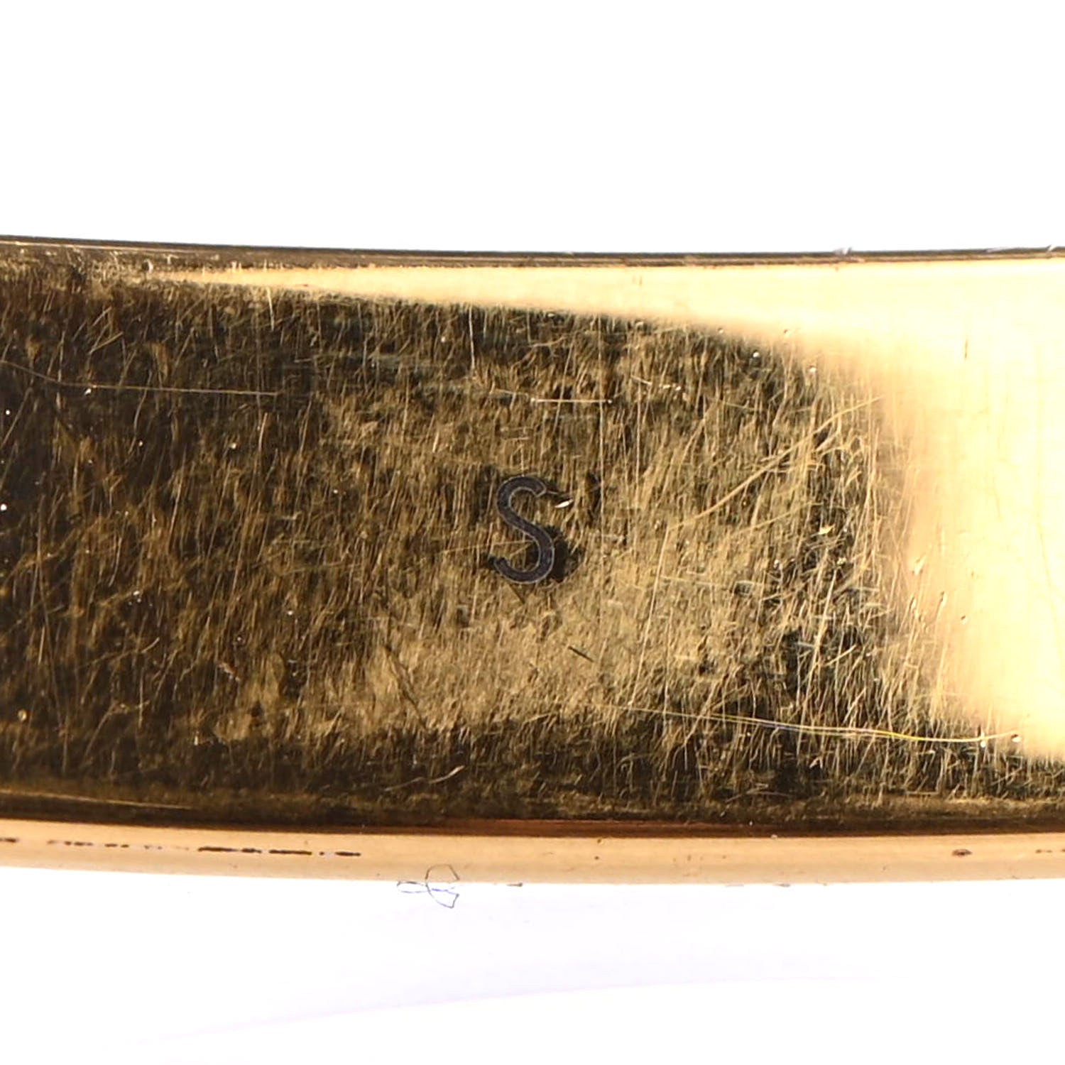 Louis Vuitton Brass Monogram Nanogram Cuff S Gold 4 of 4