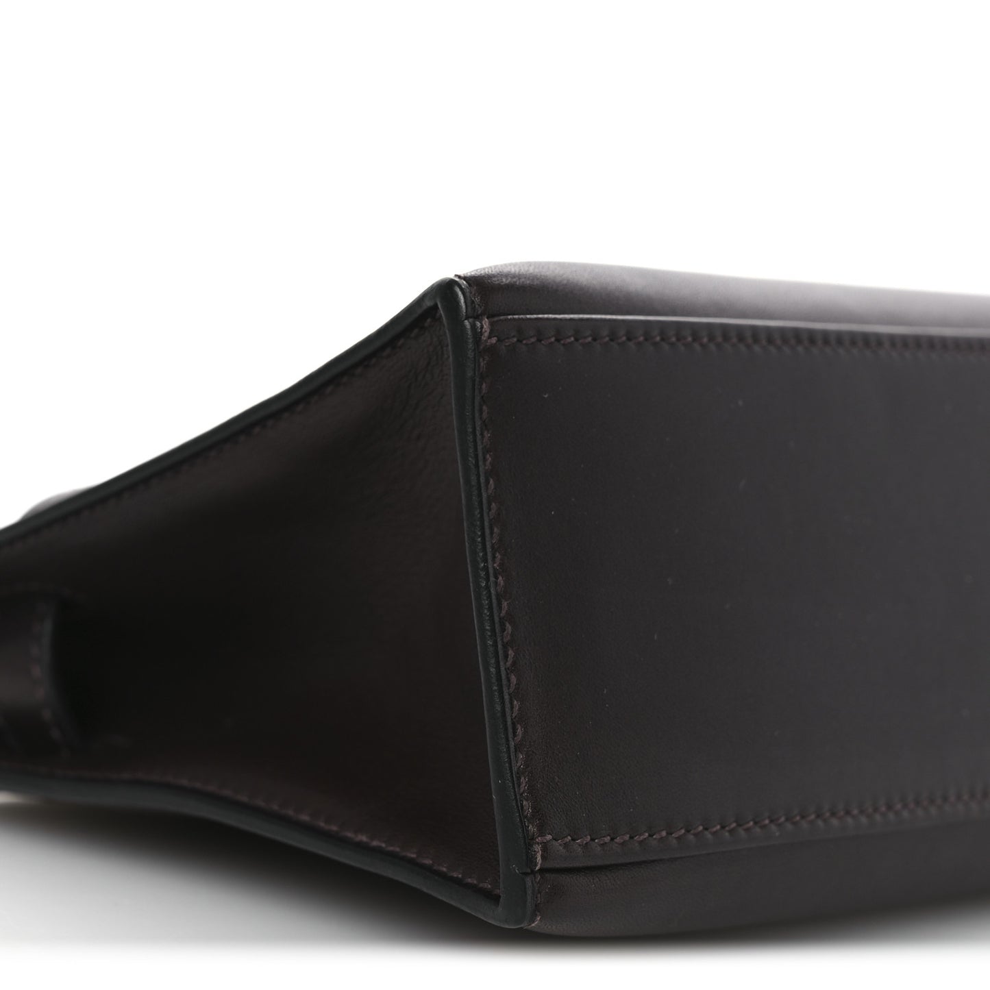 Tadelakt Kelly Pochette Clutch Chocolate