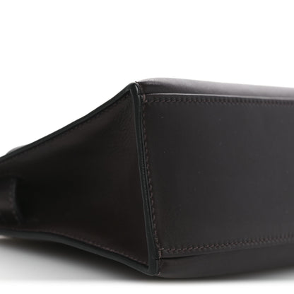 Hermes Tadelakt Kelly Pochette Clutch Chocolate 9 of 13