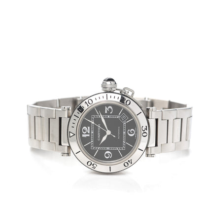 Cartier Stainless Steel 40mm Pasha C Seatimer Automatic Watch Black 2 of 5