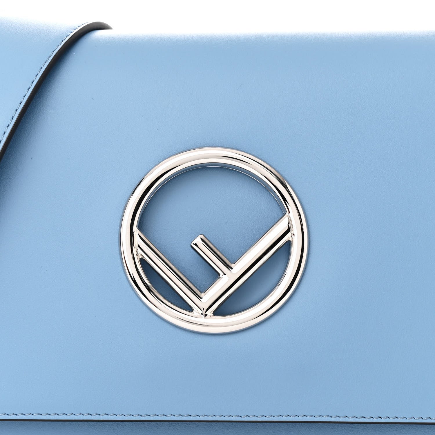 Fendi Vitello Century Opaco F is Fendi Kan I Shoulder Bag Ceruleo 8 of 10