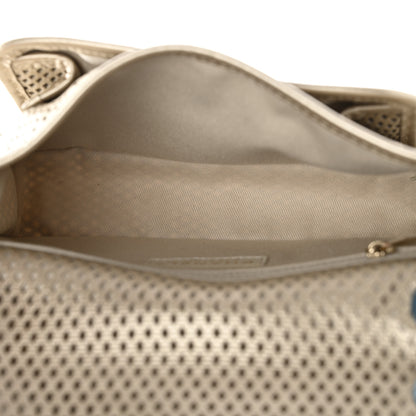 Chanel Metallic Perforated Calfskin Small Up In The Air Flap Light Gold 5 of 10