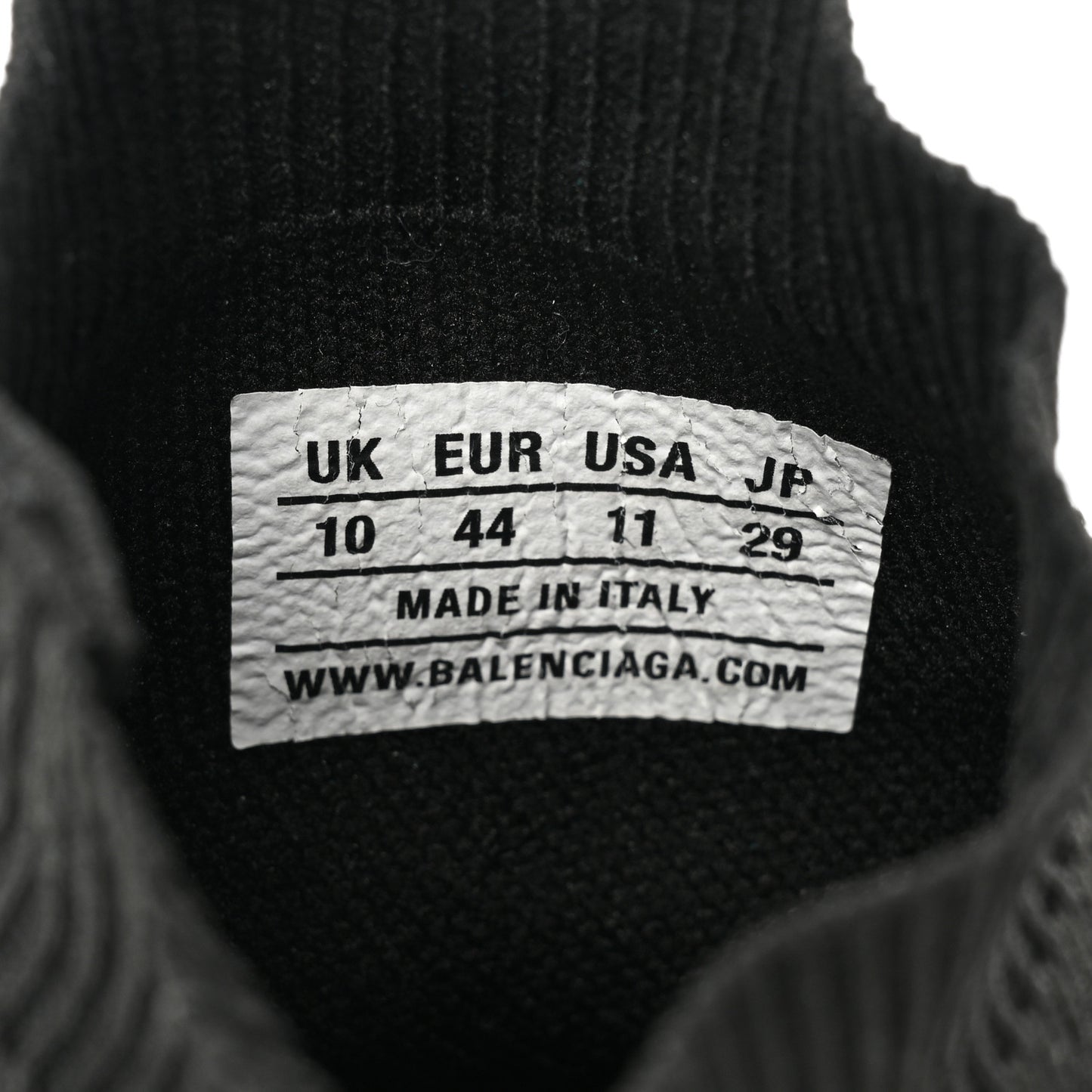 Neoprene Knit Allover Logo Bi-Color Sole Mens Speed Sneakers 11 Black White