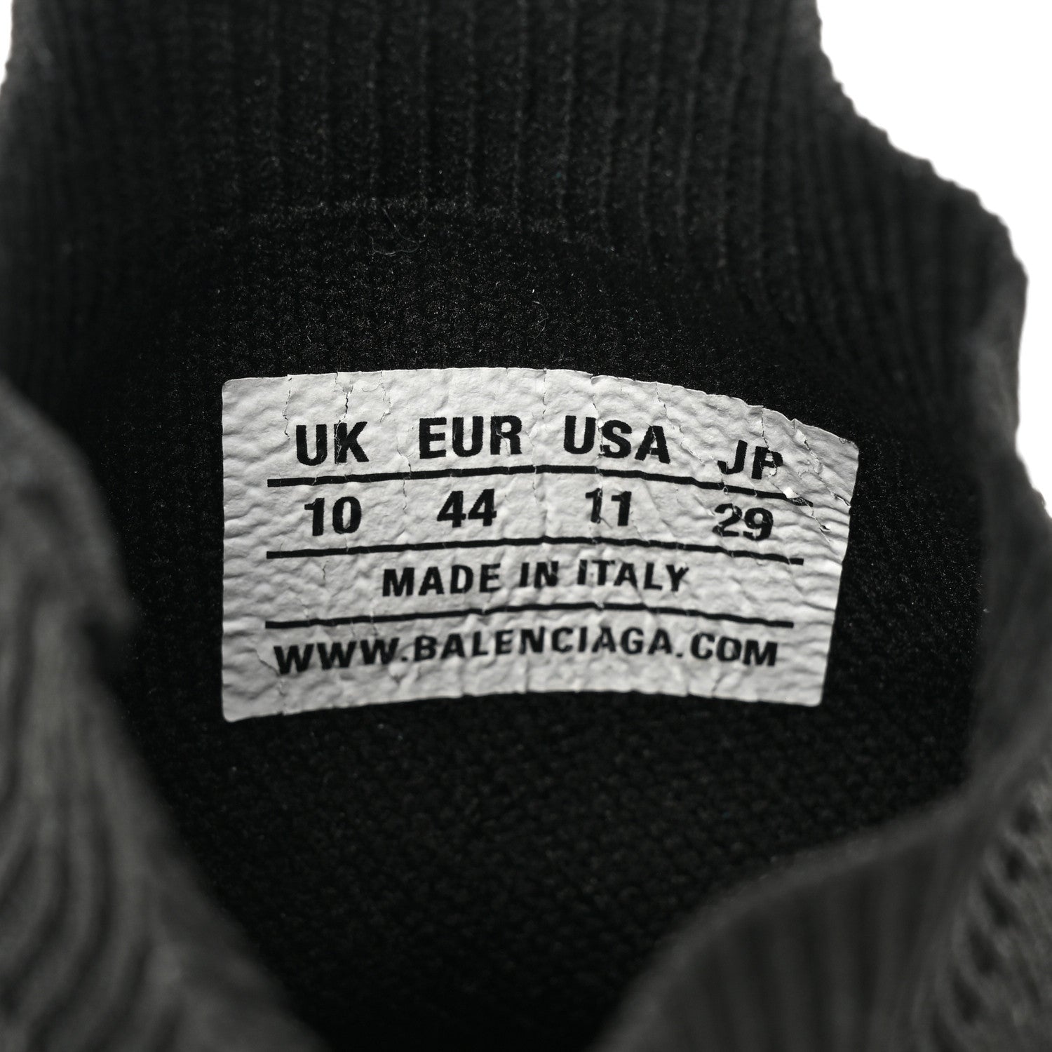 Balenciaga Neoprene Knit Allover Logo Bi-Color Sole Mens Speed Sneakers 11 Black White 9 of 9