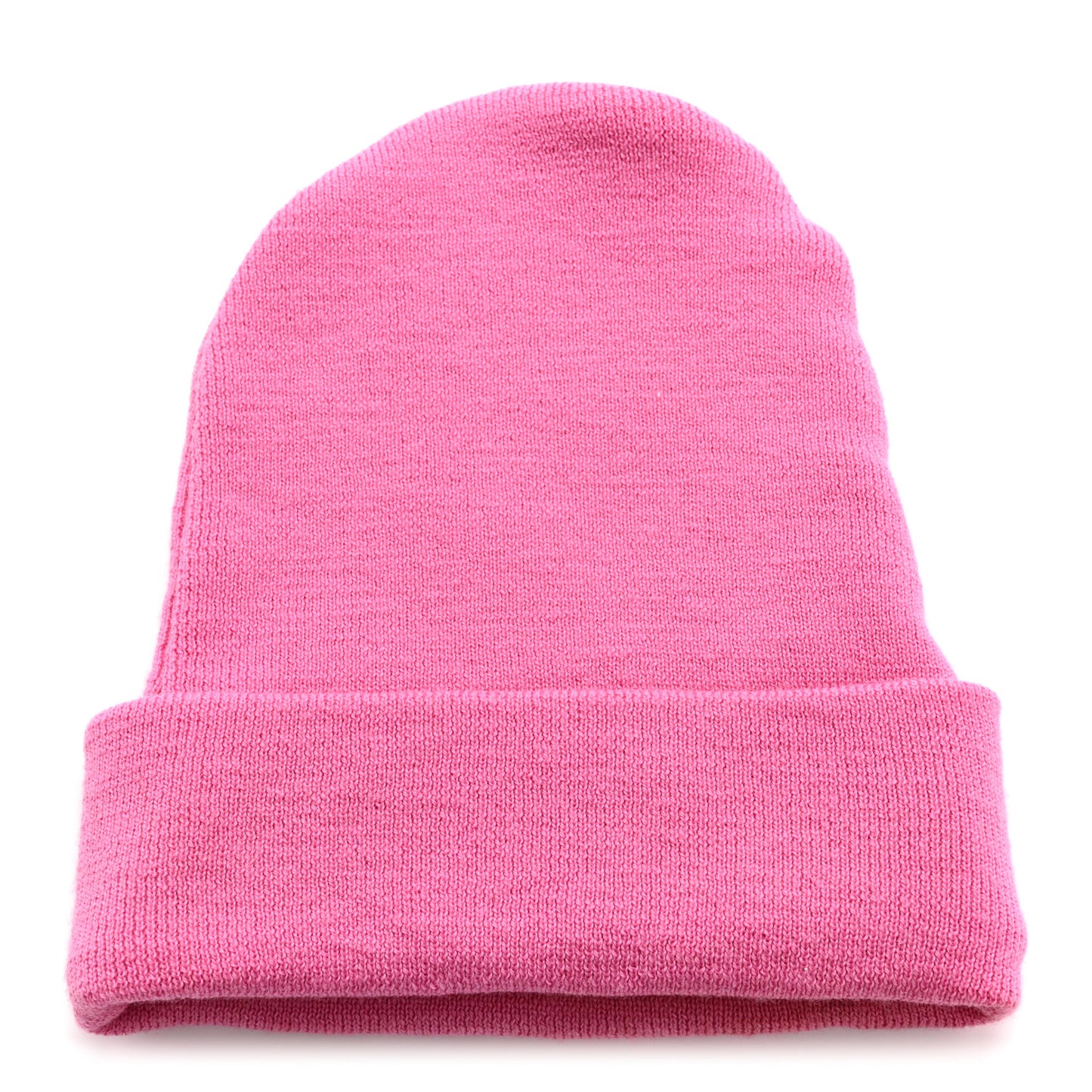 Wool Knit Logo Embroidered Beanie Hat M Pink