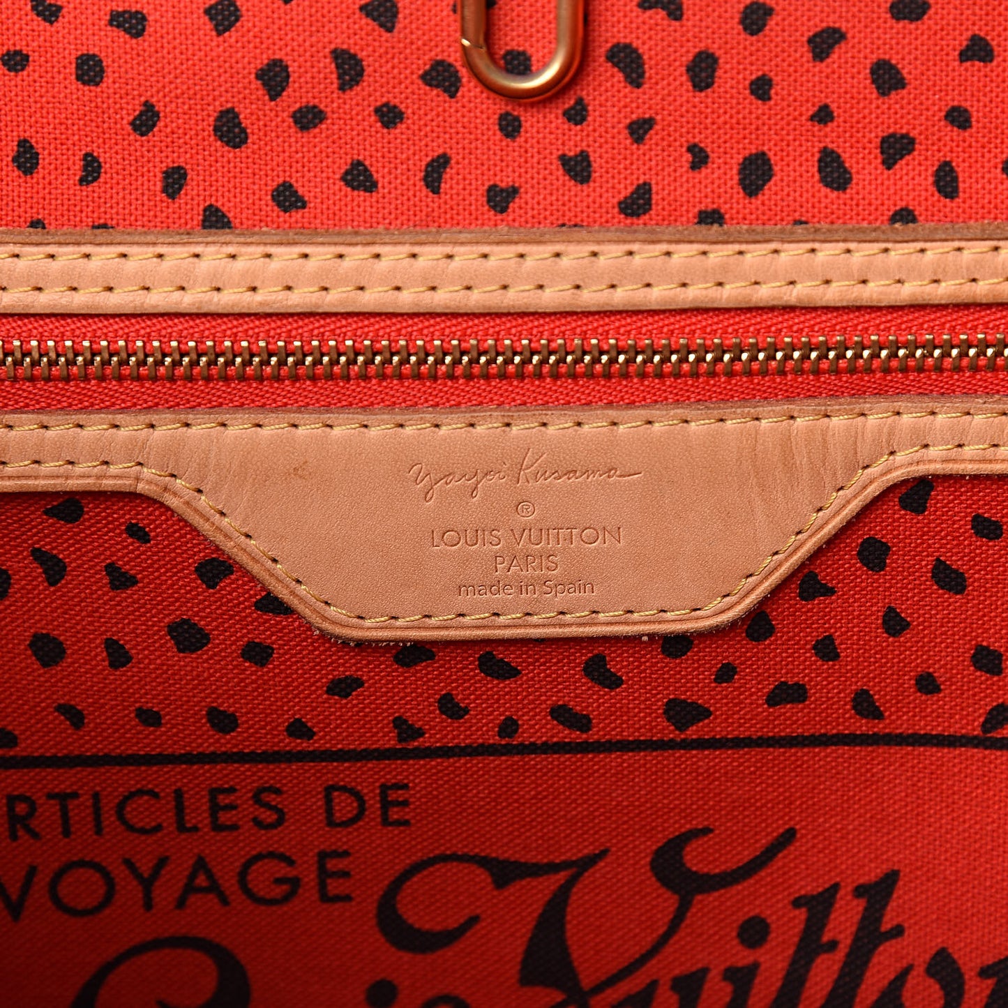 Monogram Kusama Waves Neverfull MM Red