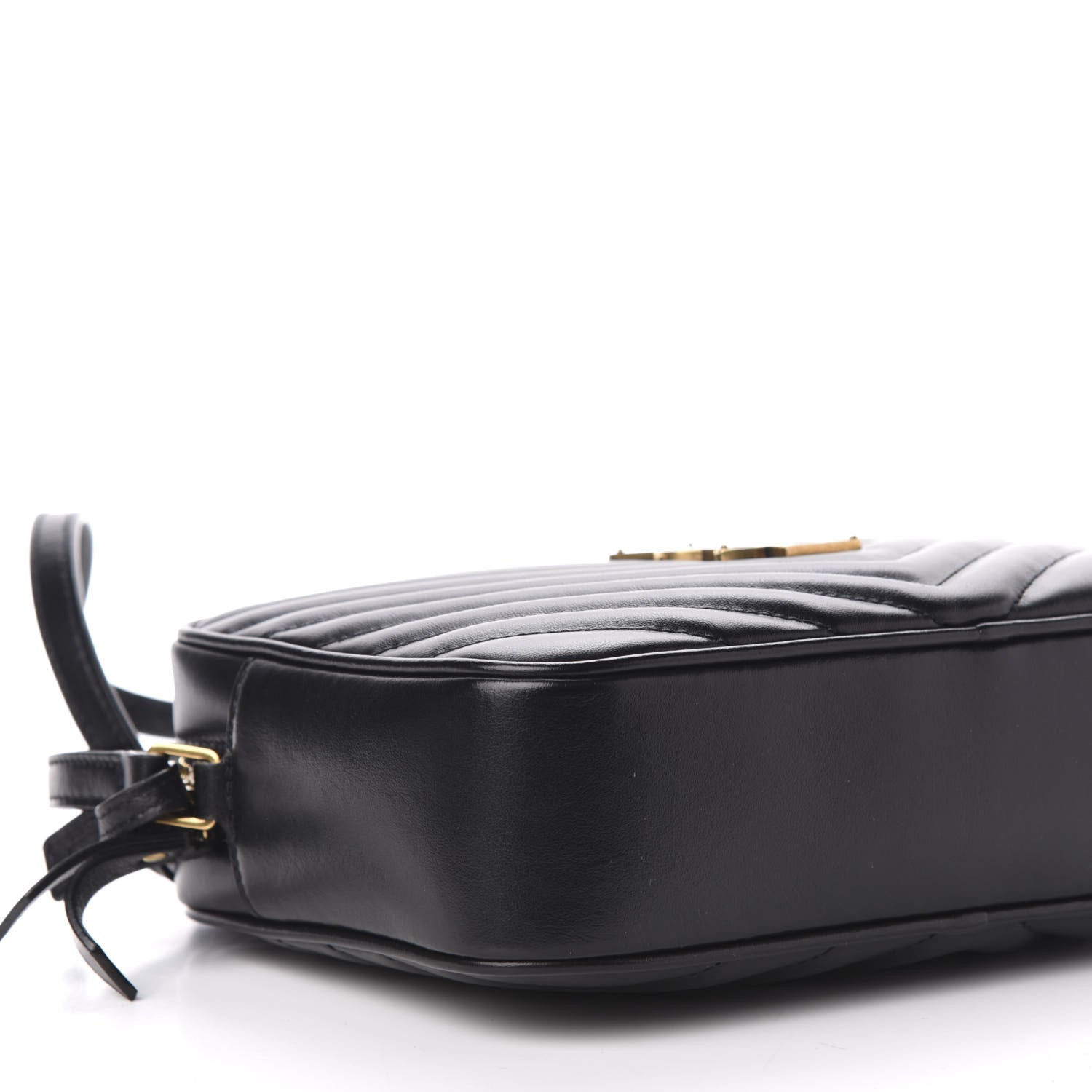 Saint Laurent Calfskin Matelasse Monogram Lou Camera Bag Black 8 of 10