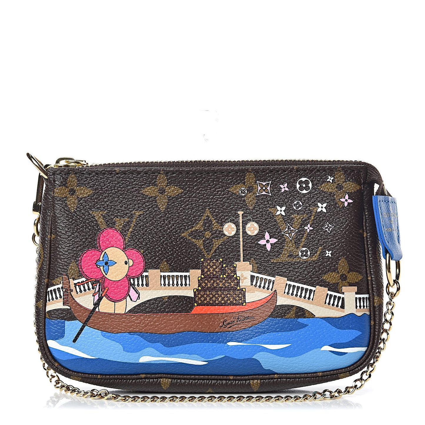 Monogram 2019 Christmas Animation Mini Venice Pochette Accessories Blue