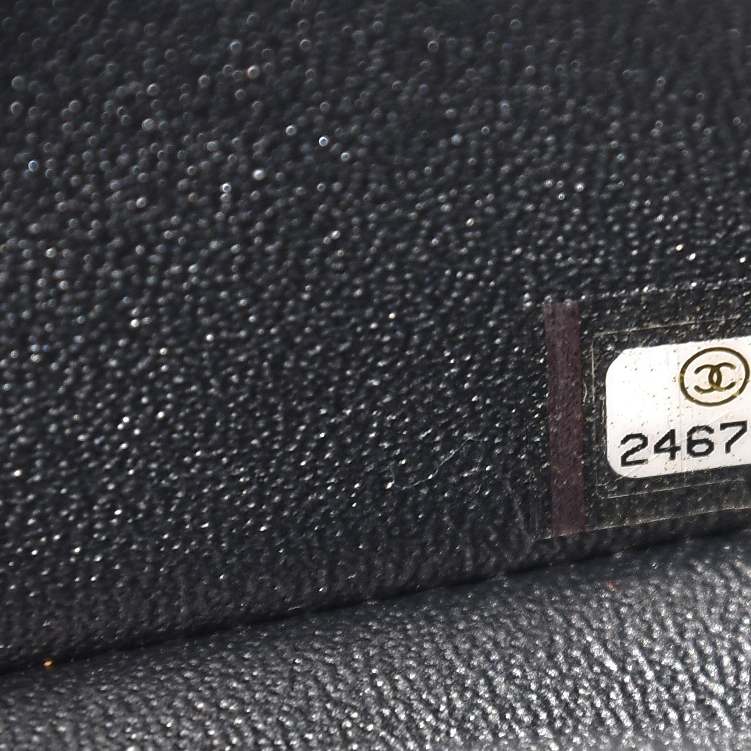 Chanel Metallic Caviar Chevron Quilted Mini Rectangular Flap Black 7 of 9