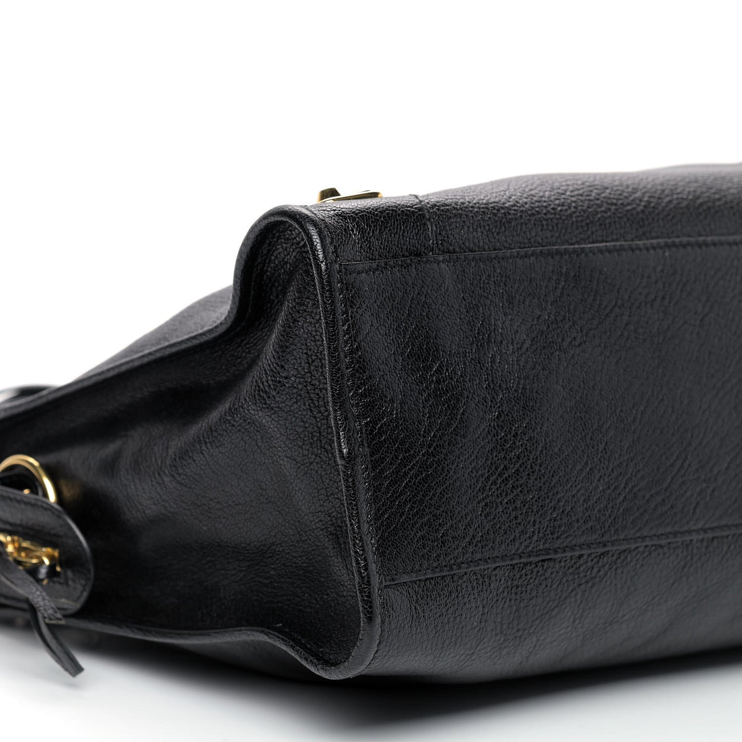 Chevre Gold Metallic Edge Hardware City Black