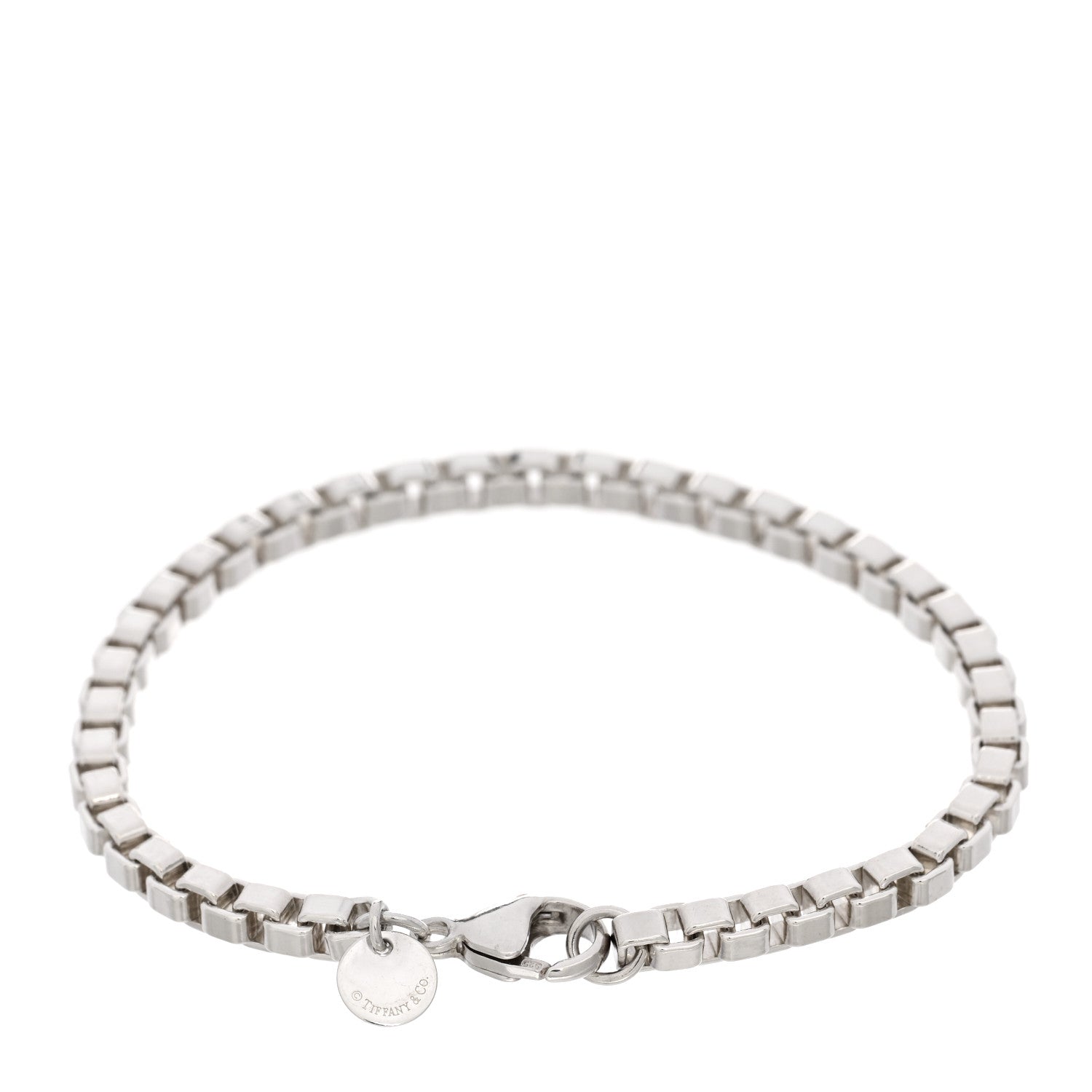 Tiffany Sterling Silver 4mm Venetian Link Bracelet 2 of 3