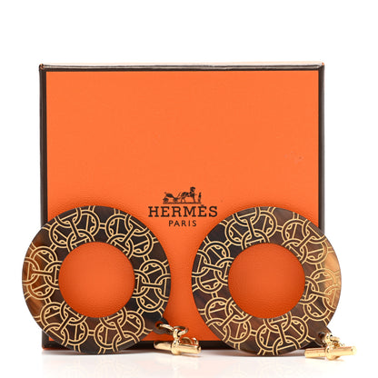 Hermes Permabrass Horn Large Chaine d'Ancre Earrings Dore 5 of 5