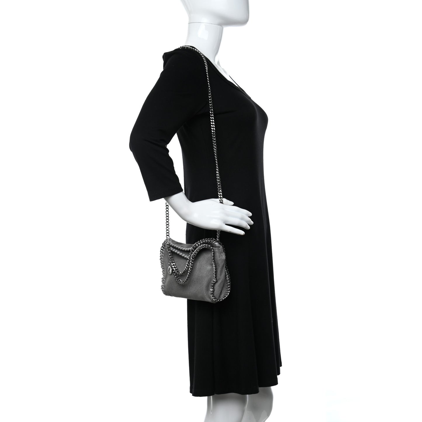 Shaggy Deer Falabella Fold Over Tote Grey