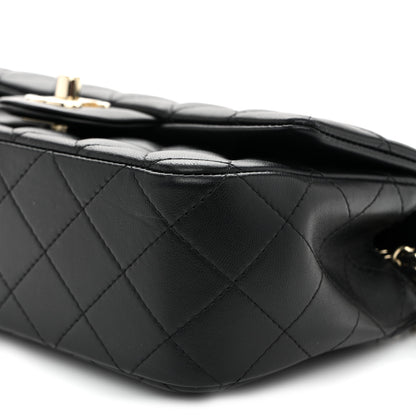 Chanel Lambskin Quilted Mini Top Handle Rectangular Flap Black 9 of 10