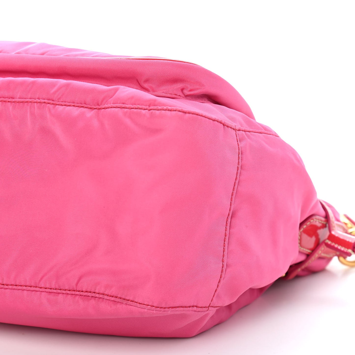 Tessuto Nylon Vernice Bag Fuxia