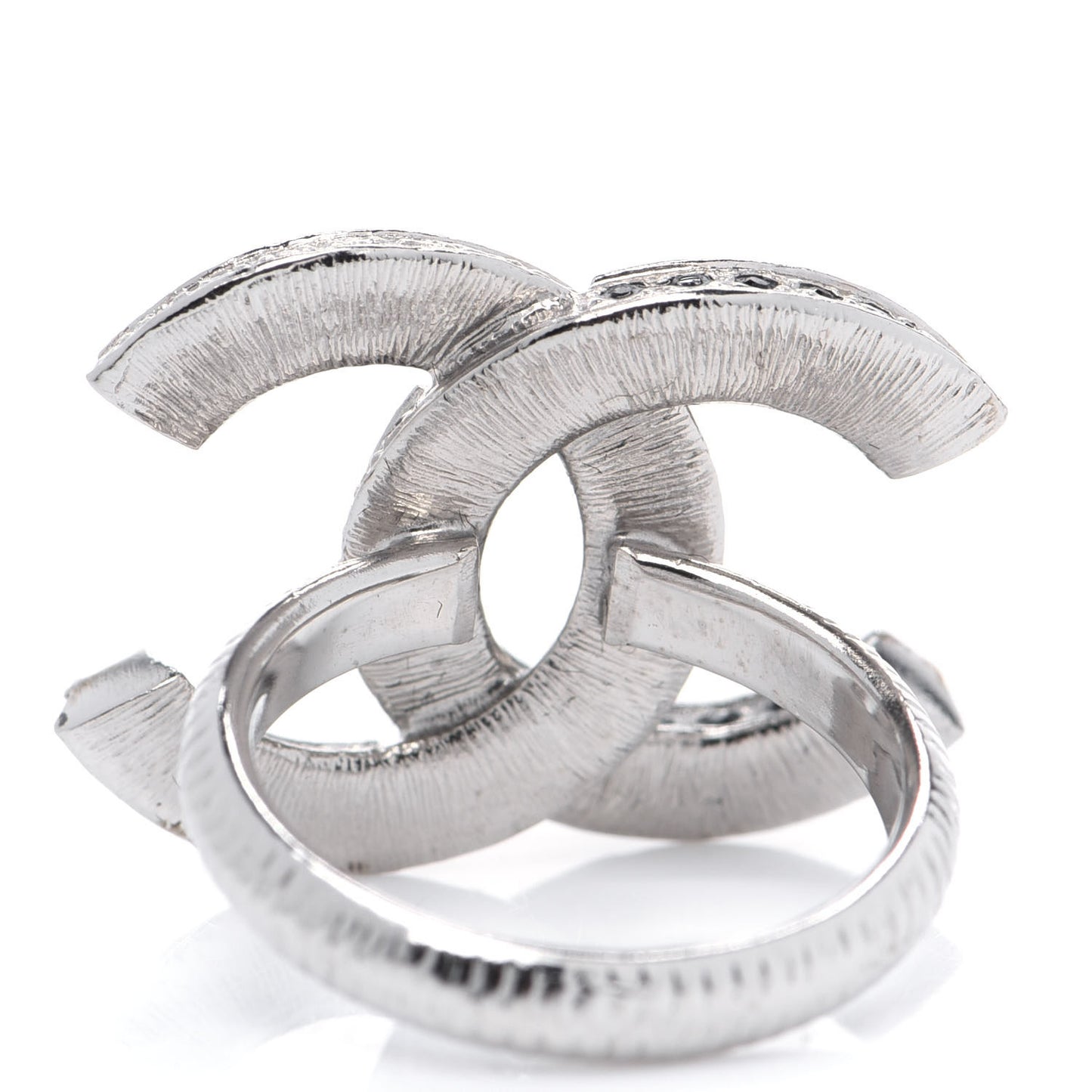 Crystal CC Ring 6 Silver Black