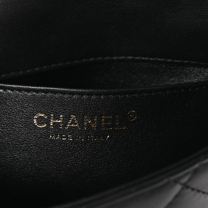Chanel Lambskin Quilted Mini Heart Charms Flap Black 5 of 9