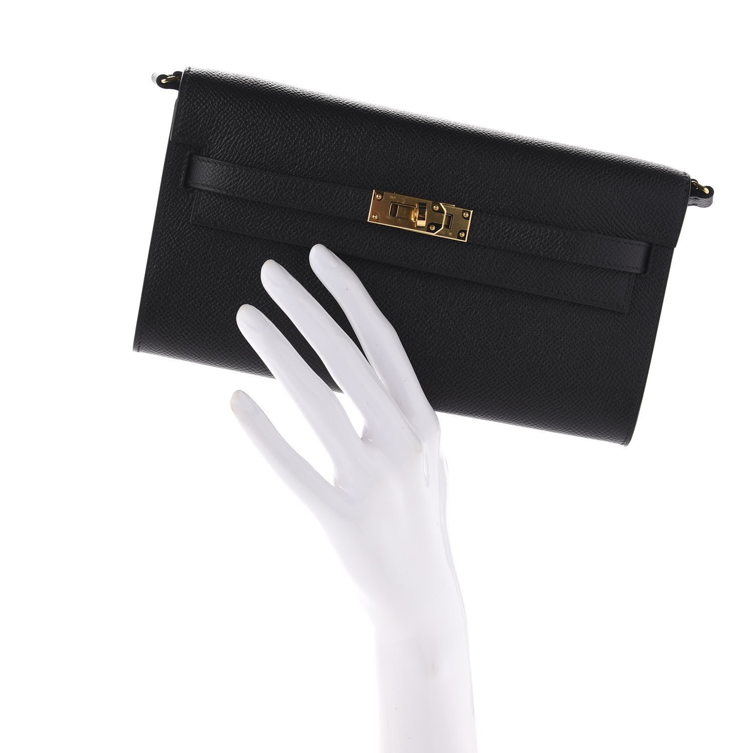 Hermes Epsom Kelly Wallet To Go Black 4 of 15