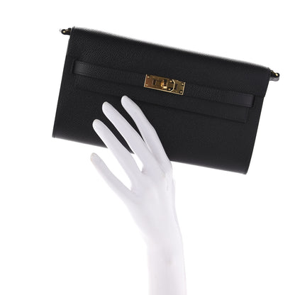 Hermes Epsom Kelly Wallet To Go Black 4 of 15