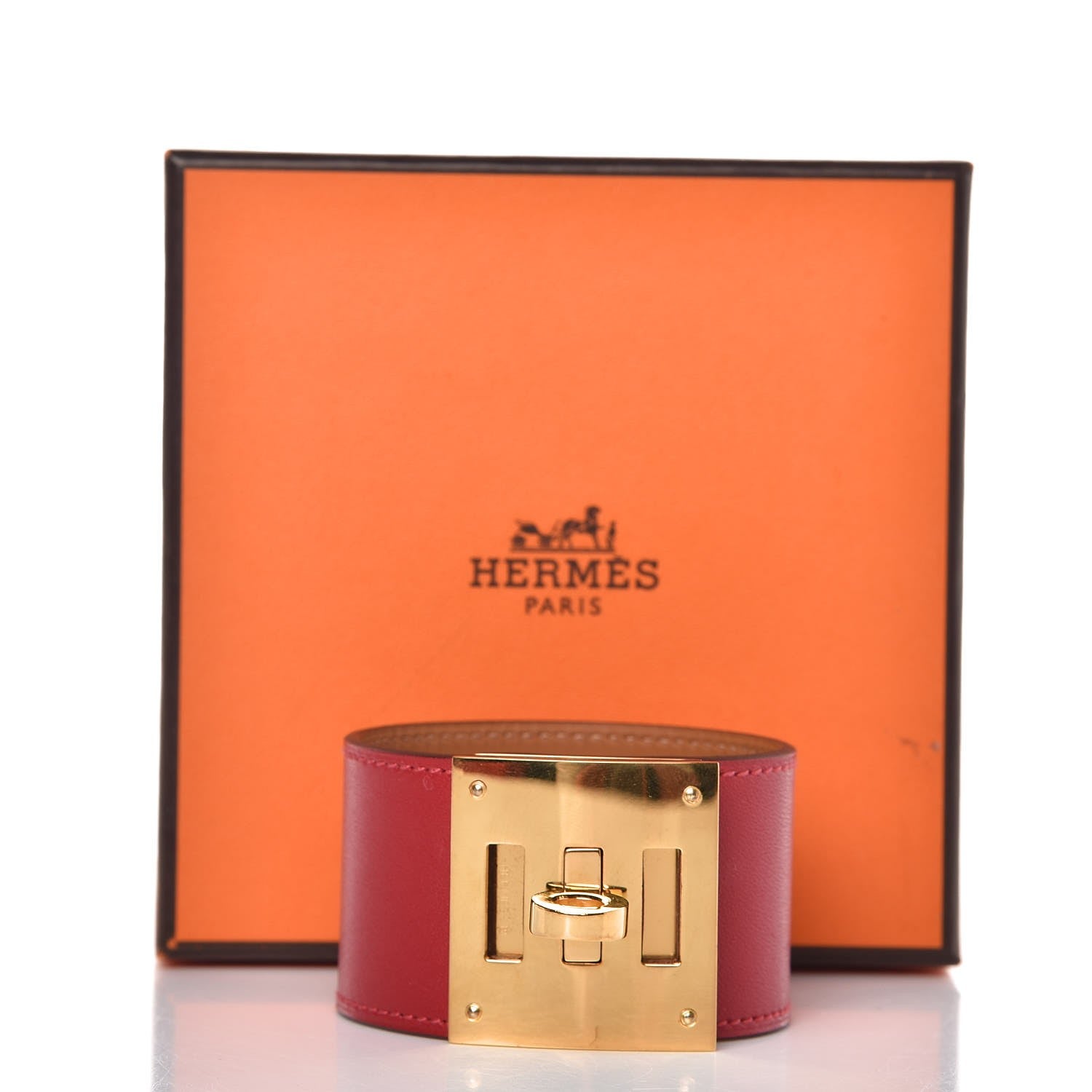 Hermes Swift Kelly Dog Bracelet T2 Rouge Vif 6 of 6