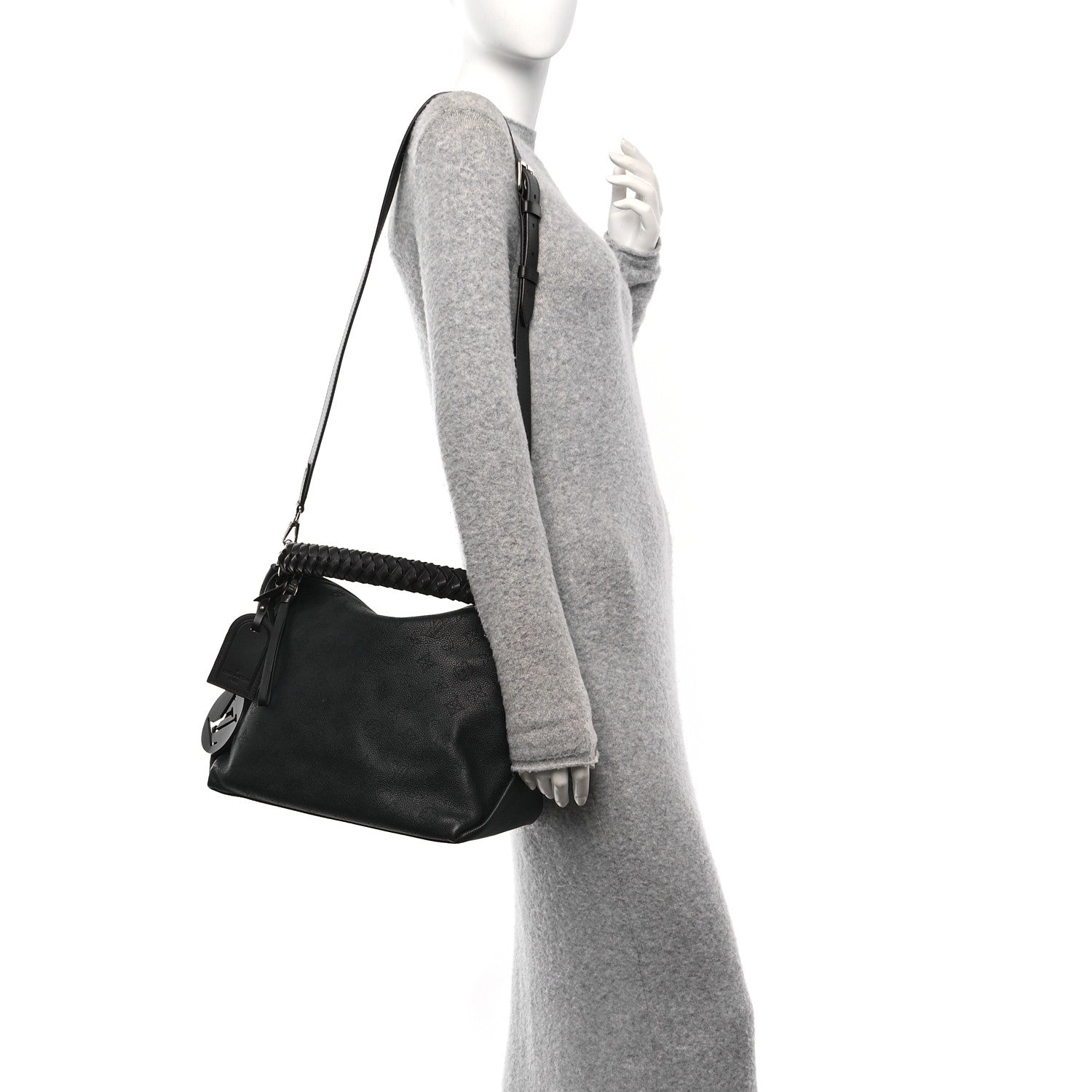 Louis Vuitton Mahina Beaubourg Hobo MM Black 2 of 10
