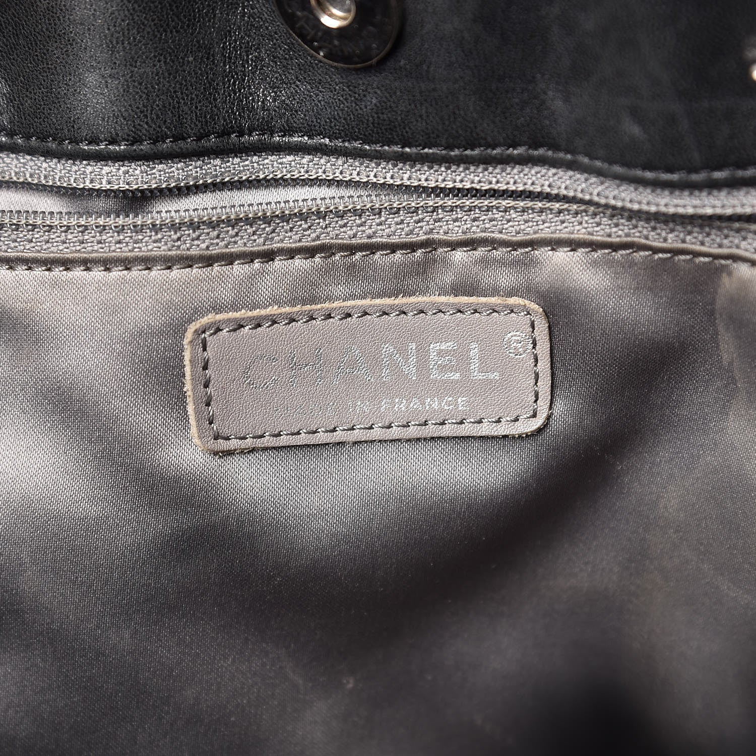 Chanel Vinyl Quilted Funny Tweed Tote Black 6 of 9