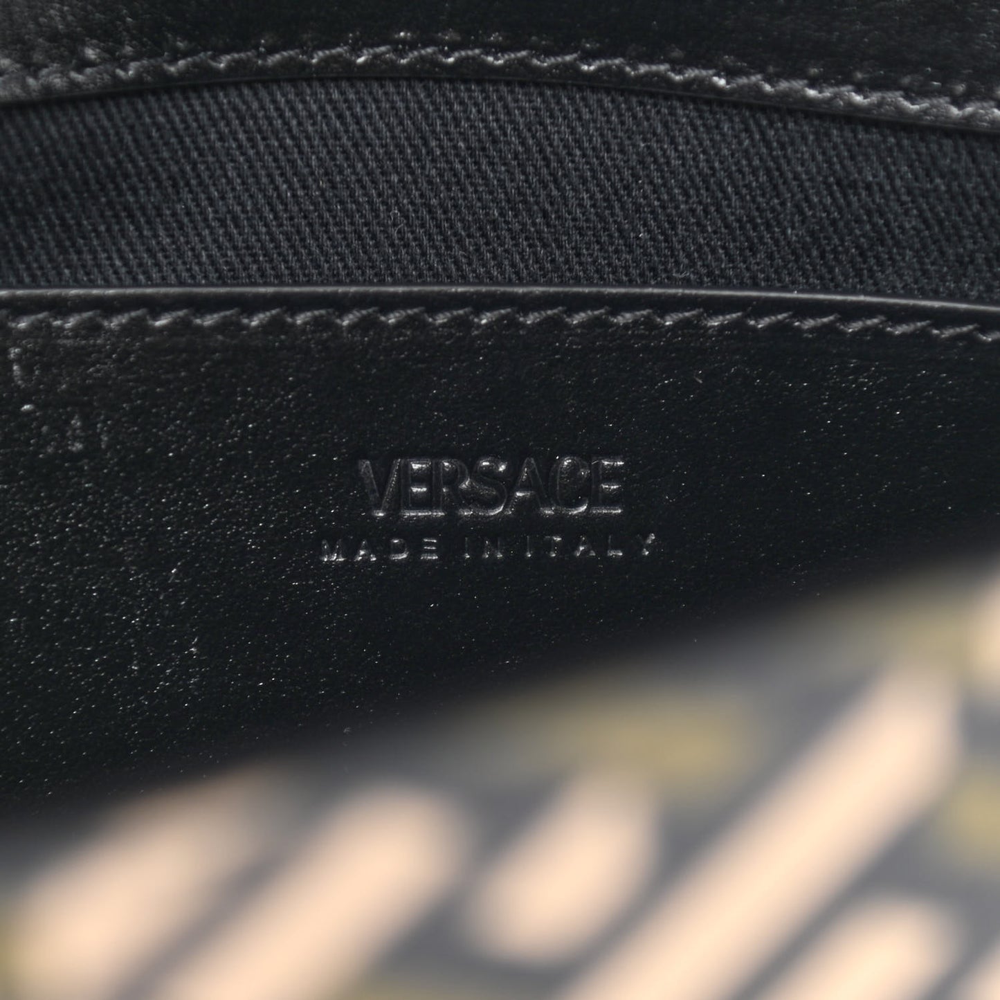 Coated Canvas La Greca Signature Top Handle Bag Black Khaki