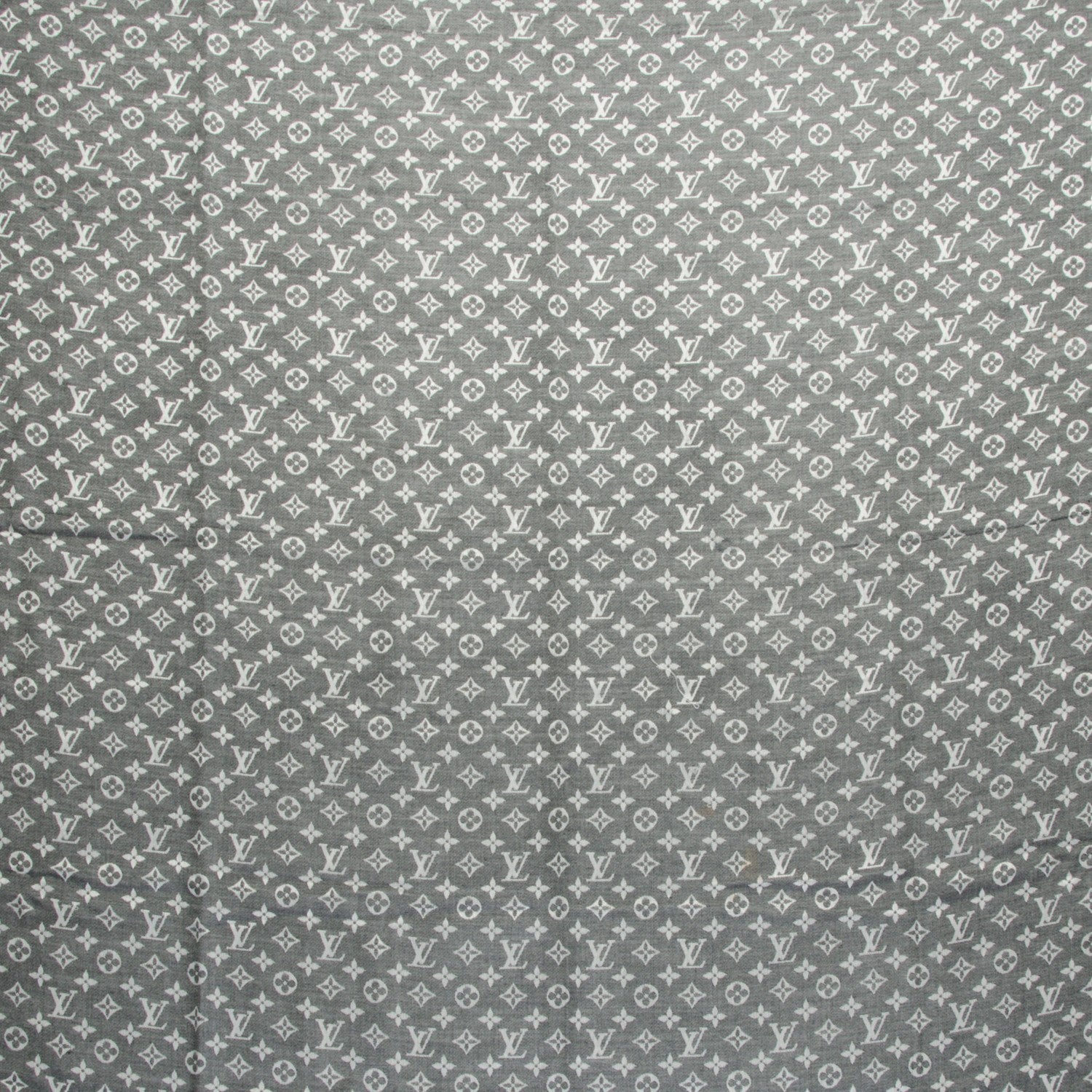 Louis Vuitton Wool Silk Monogram Denim Shawl Black 1 of 6