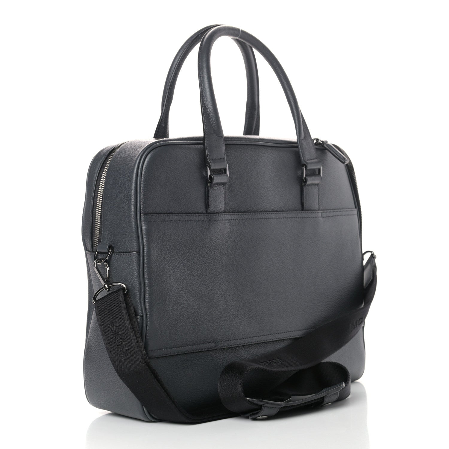 MCM Calfskin Johan Briefcase Grey 2 of 9