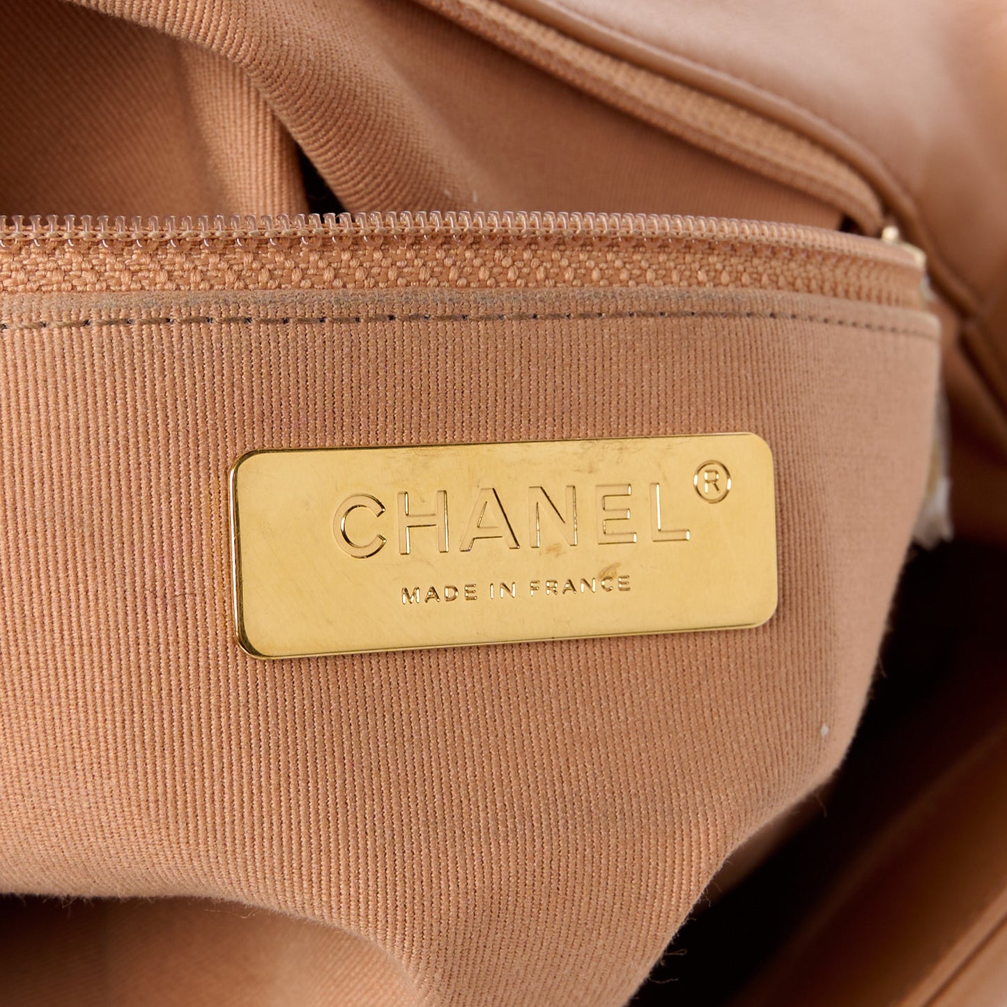 Lambskin Quilted Large Chanel 19 Flap Brown