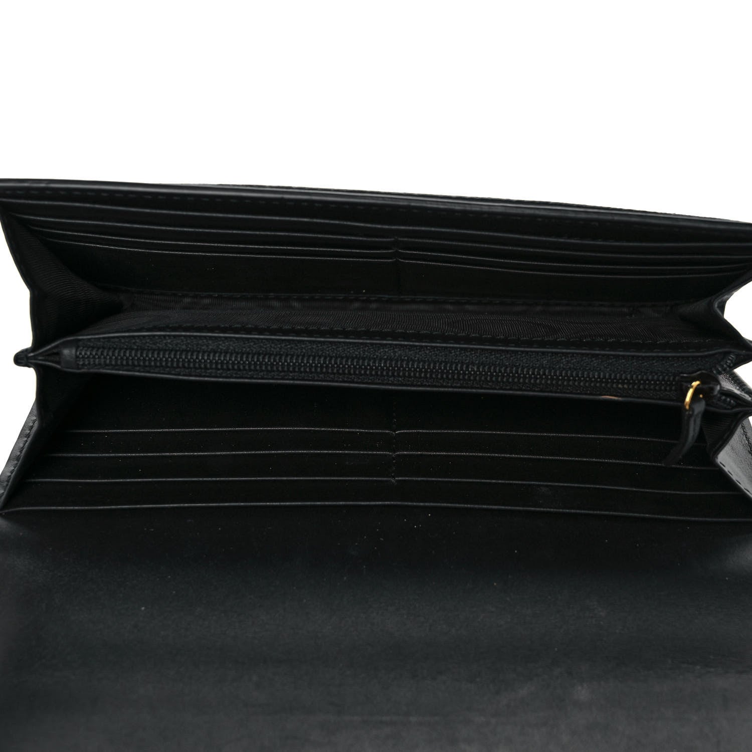 Gucci GG Supreme Monogram Bees Continental Wallet Beige Oro Black 5 of 10