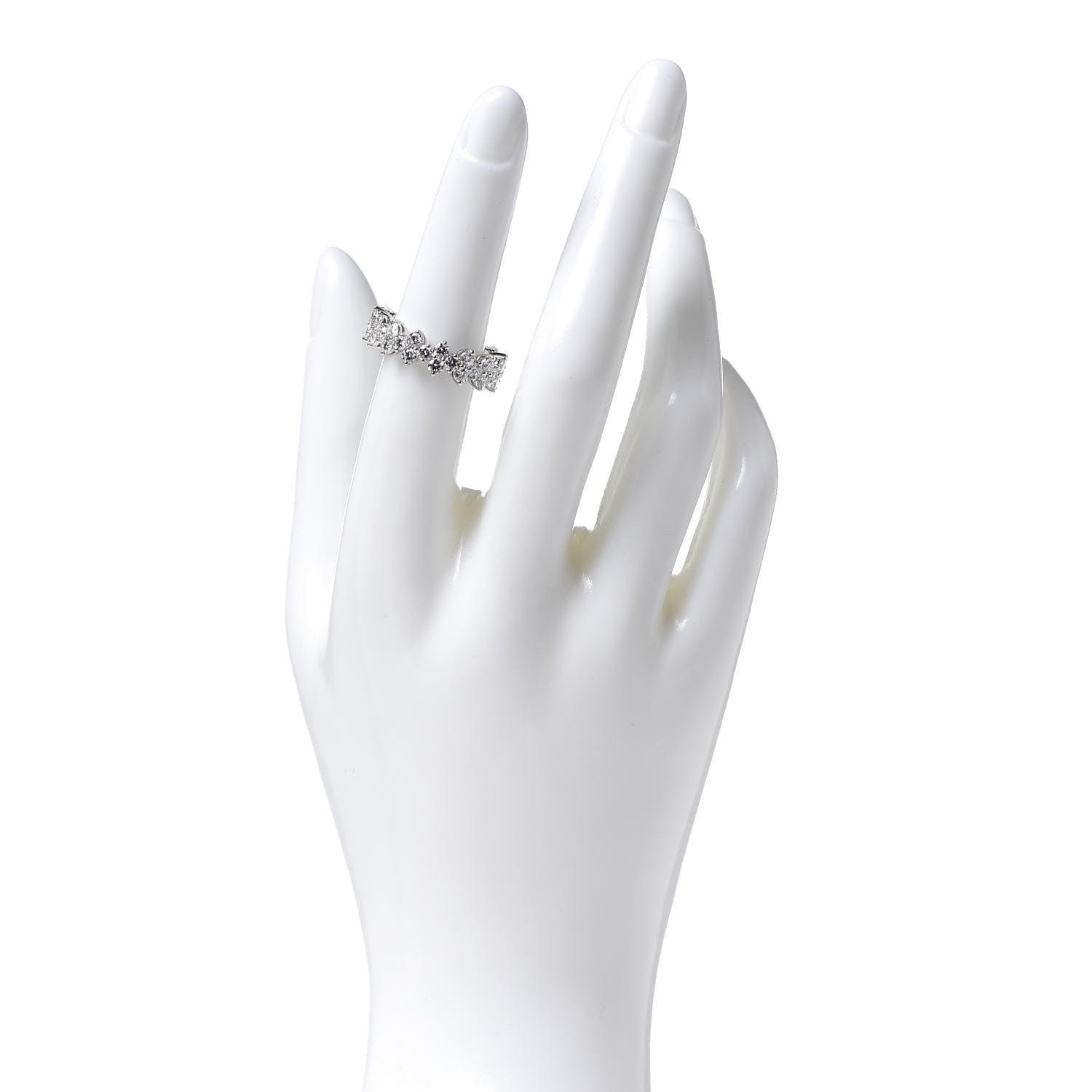 Tiffany Platinum Diamond Aria Eternity Ring 53 6.5 2 of 4