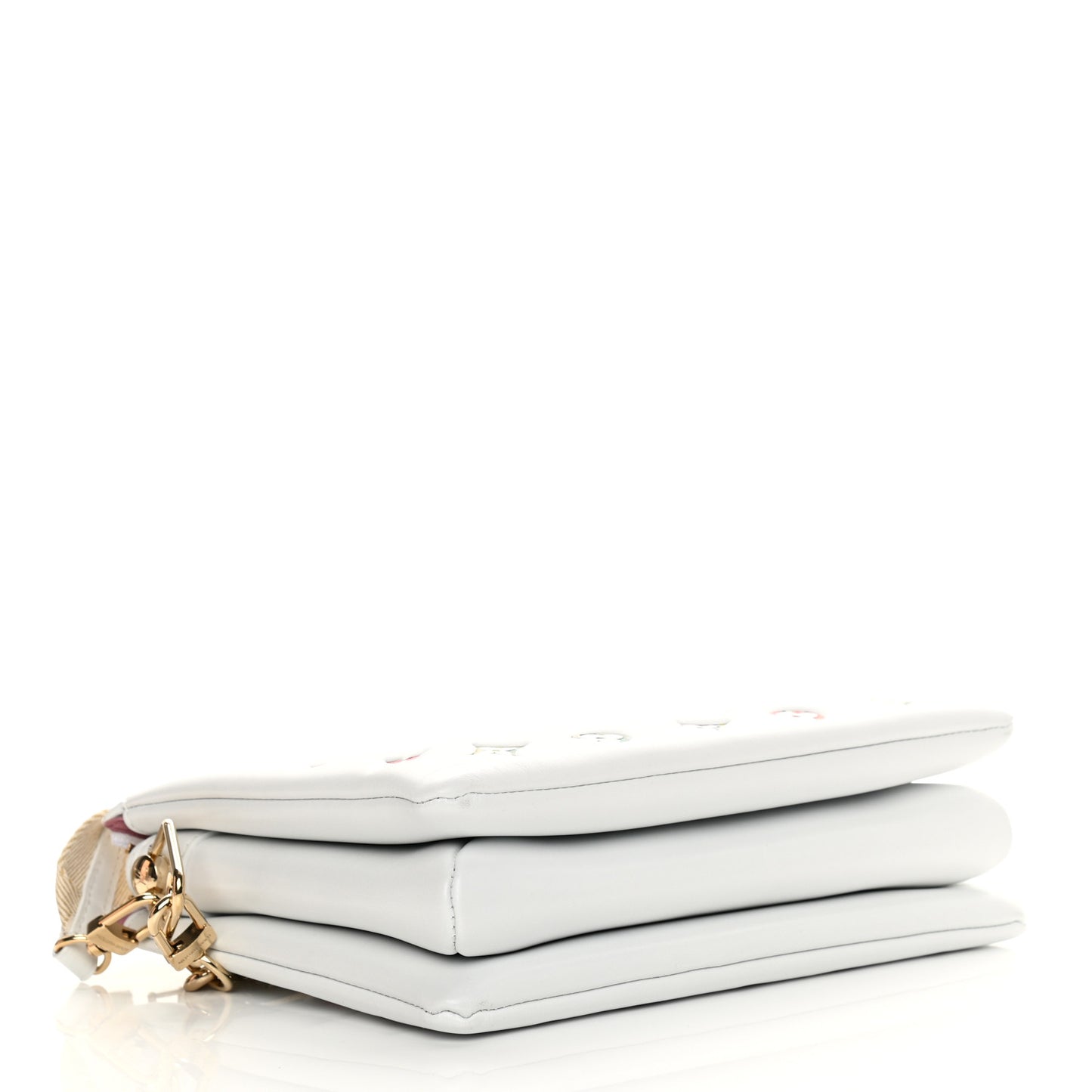 Lambskin Embossed Monogram LV Garden Coussin PM Cream