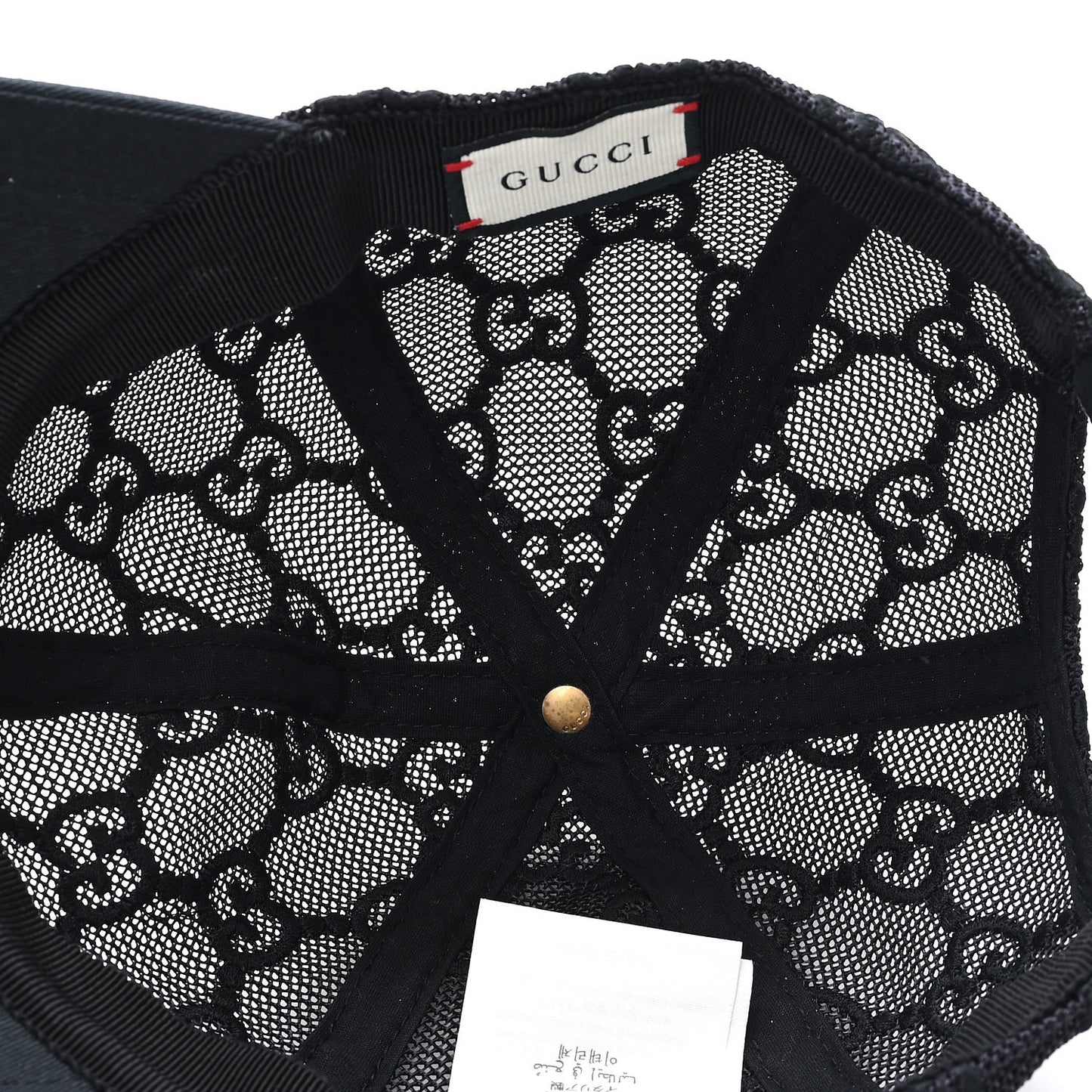 Mesh GG Monogram Shivali Baseball Hat M Black