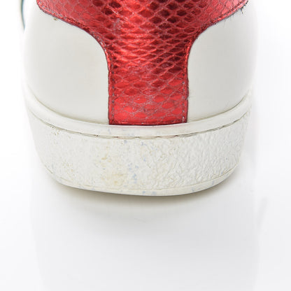 Gucci Calfskin Ayers Bee Embroidered Ace Sneakers 38.5 White Green 20 of 27