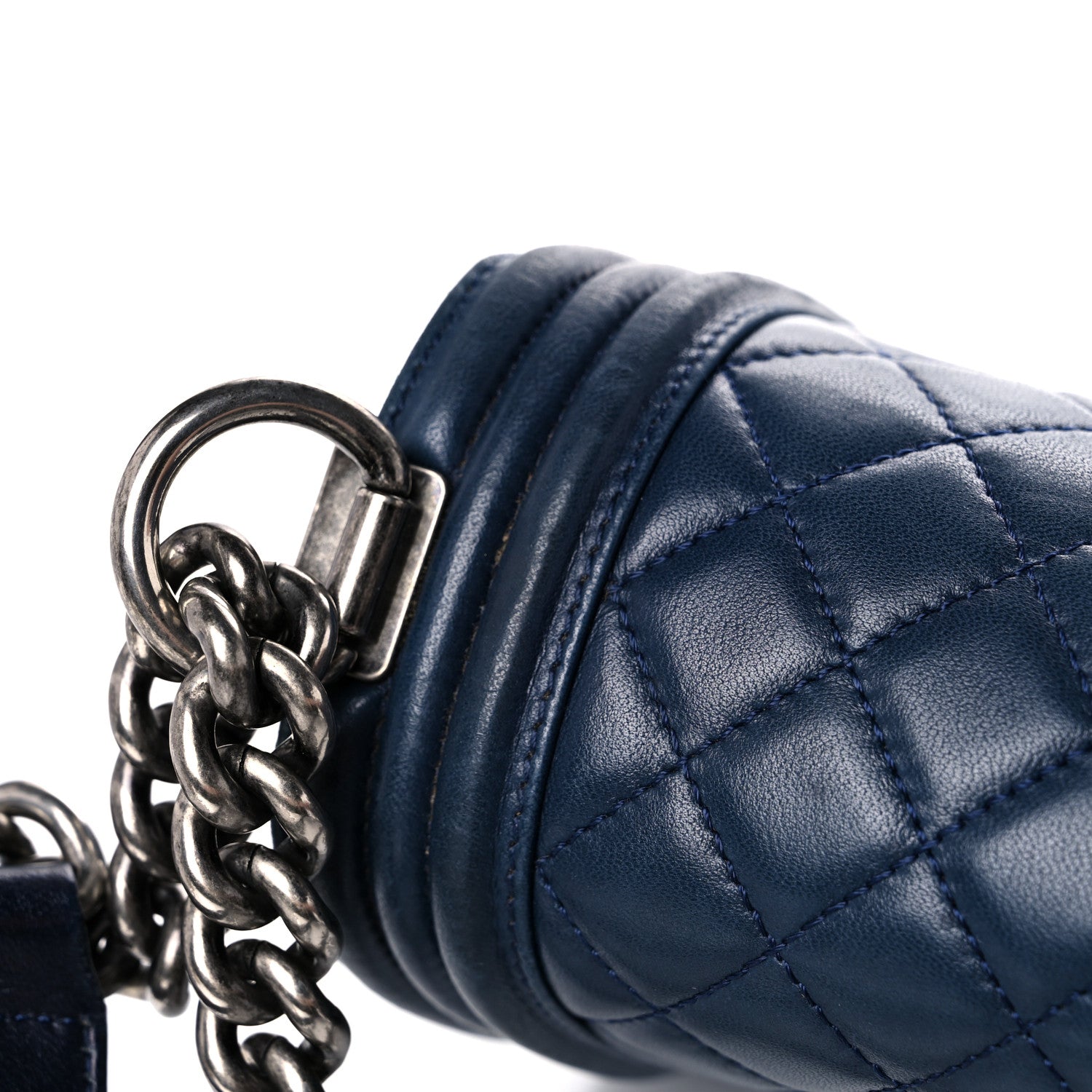 Chanel Lambskin Quilted Medium Boy Flap Dark Navy 23 of 25