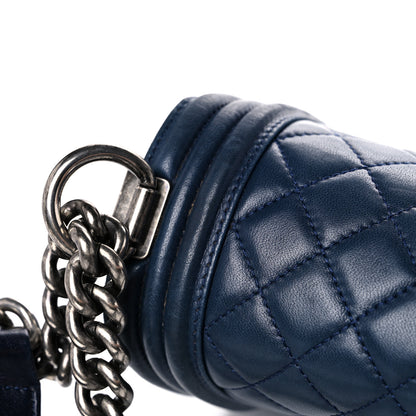Chanel Lambskin Quilted Medium Boy Flap Dark Navy 23 of 25