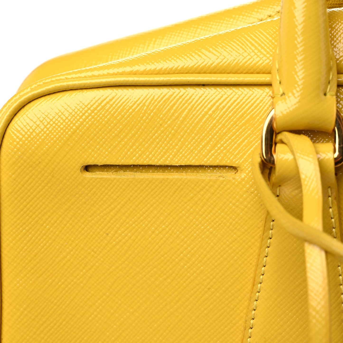 Saffiano Vernice Floral Bauletto Bag Girasole