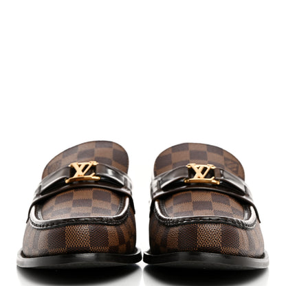 Louis Vuitton Damier Ebene Calfskin Mens Major Loafers 11 2 of 8