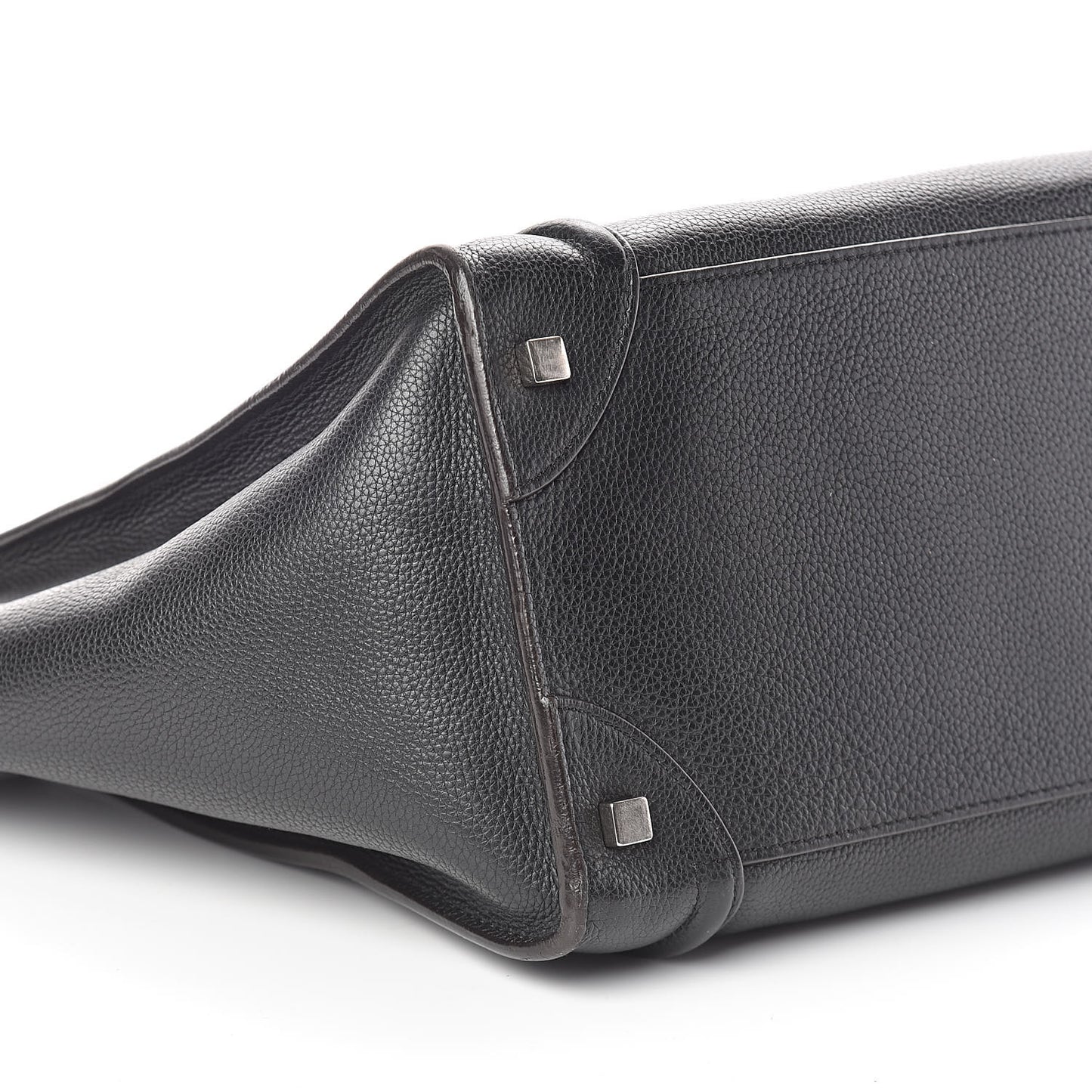 Drummed Calfskin Mini Luggage Black