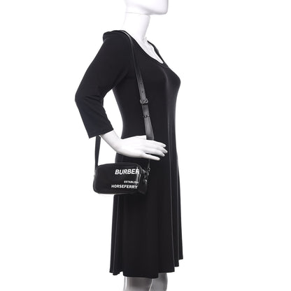 Burberry Coated Canvas Horseferry Print Micro Camera Bag Black 2 of 10