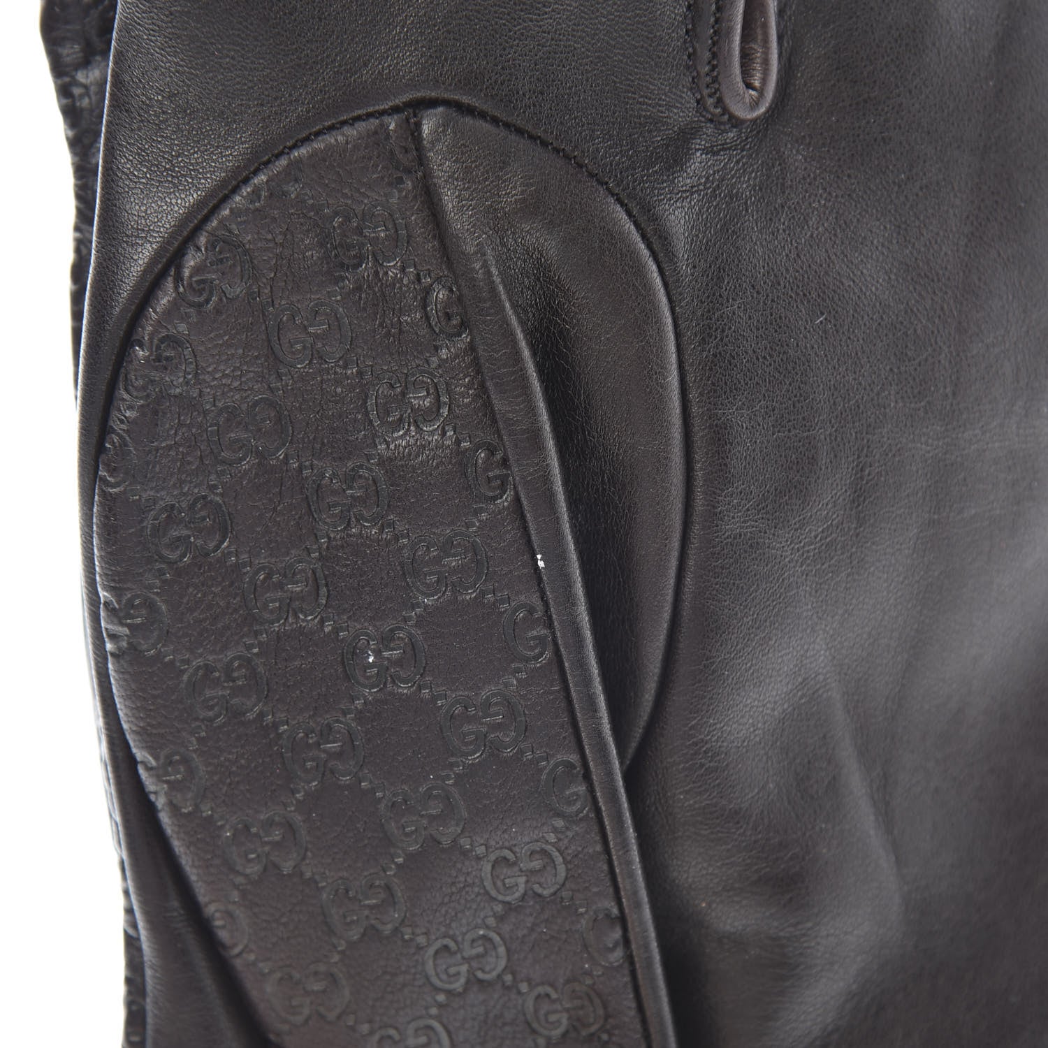 Gucci Nappa Microguccissima Gloves 10 Chocolate 5 of 6
