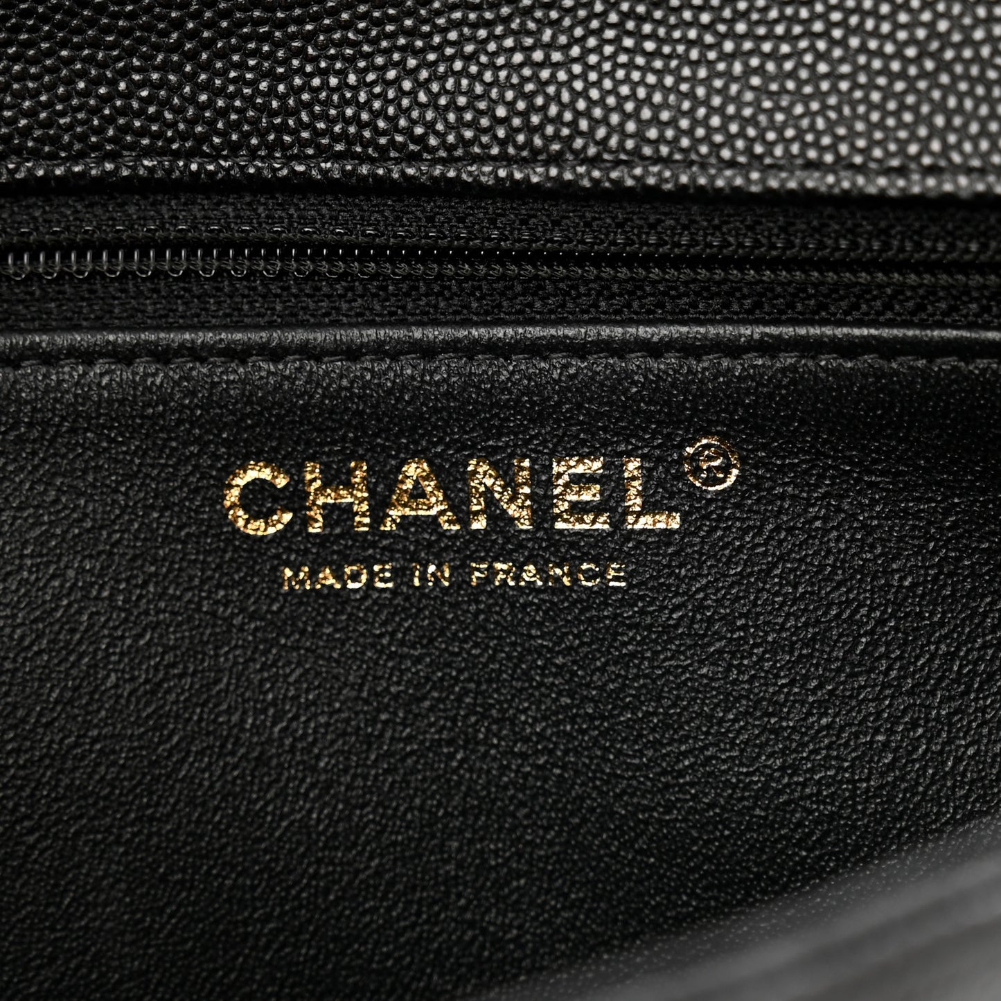 Caviar Quilted Flap Clutch Black